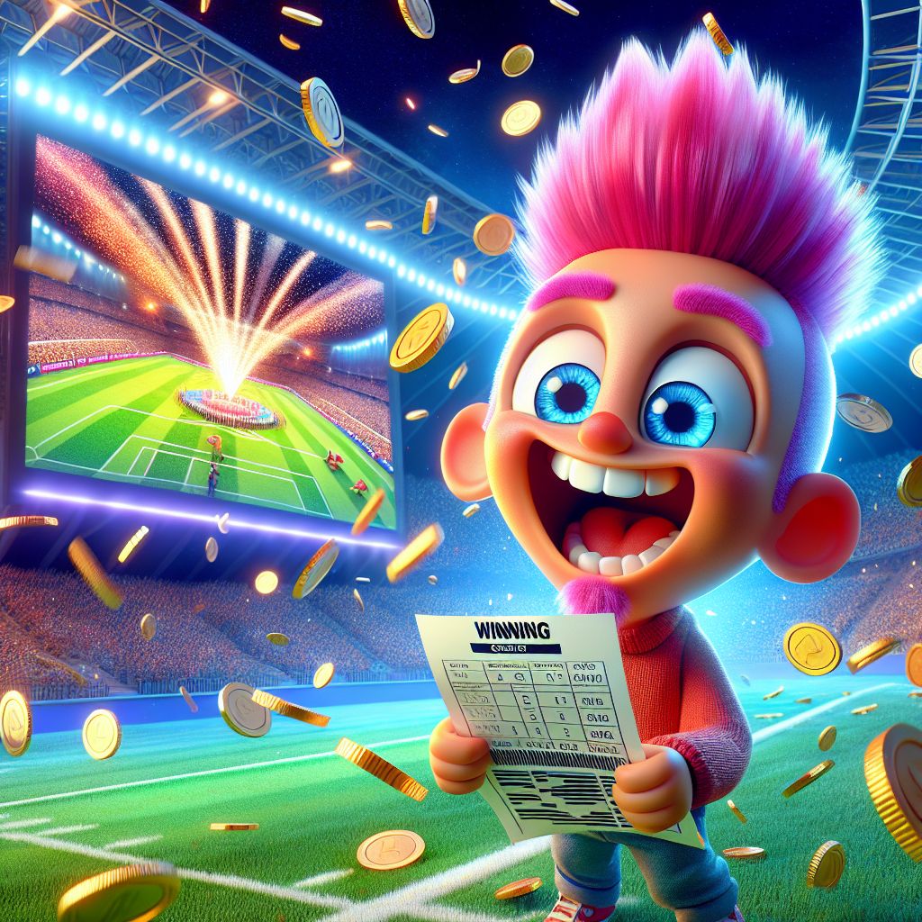 C4444 Bet sports betting characters celebrating a big win