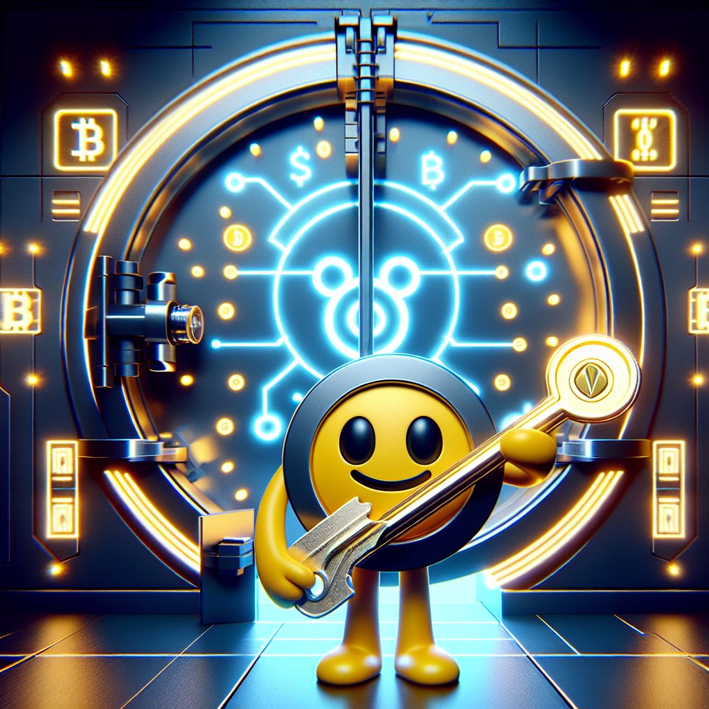 C4444 login screen with a character securing a vault of coins